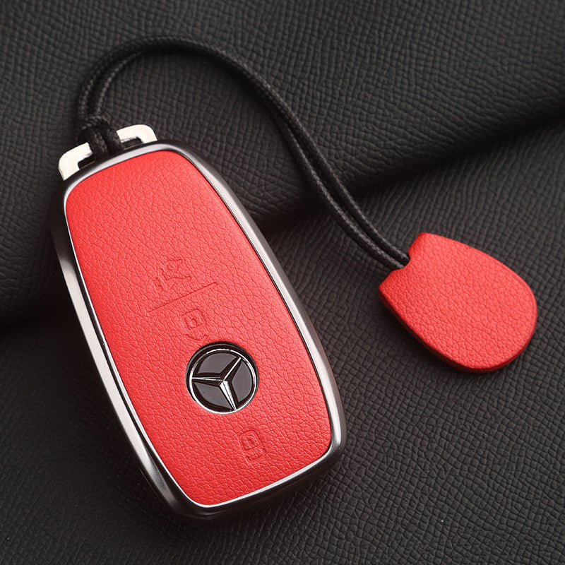 Premium Genuine Leather Mercedes-Benz Key Case – Soft French Goatskin for GLE, GLS, CLS, S-Class and E-Class