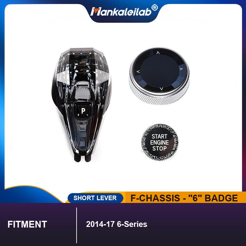 BMW F-Chassis Crystal Gear Knob Set - 6-Series Badge (2014-2017)