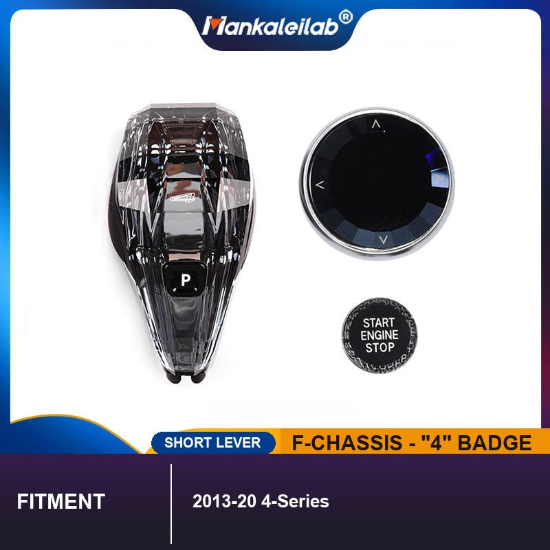 BMW F-Chassis Crystal Gear Knob Set - 4-Series Badge (2013-2020)