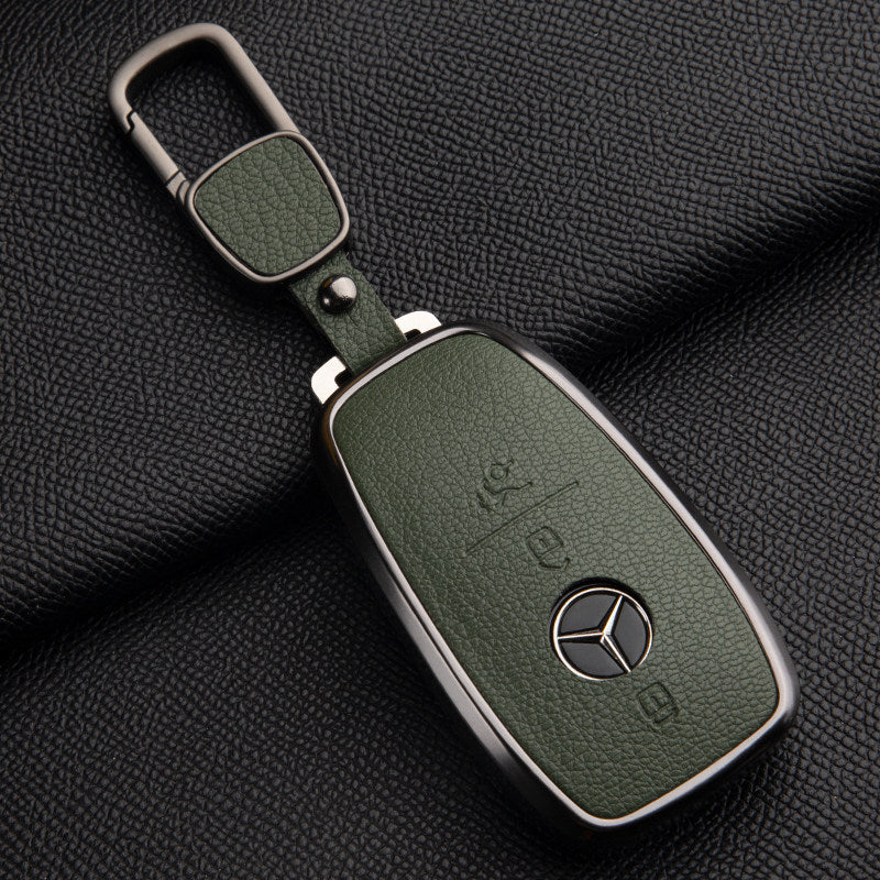 Premium Genuine Leather Mercedes-Benz Key Case – Soft French Goatskin for GLE, GLS, CLS, S-Class and E-Class