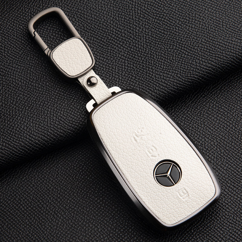Premium Genuine Leather Mercedes-Benz Key Case – Soft French Goatskin for GLE, GLS, CLS, S-Class and E-Class