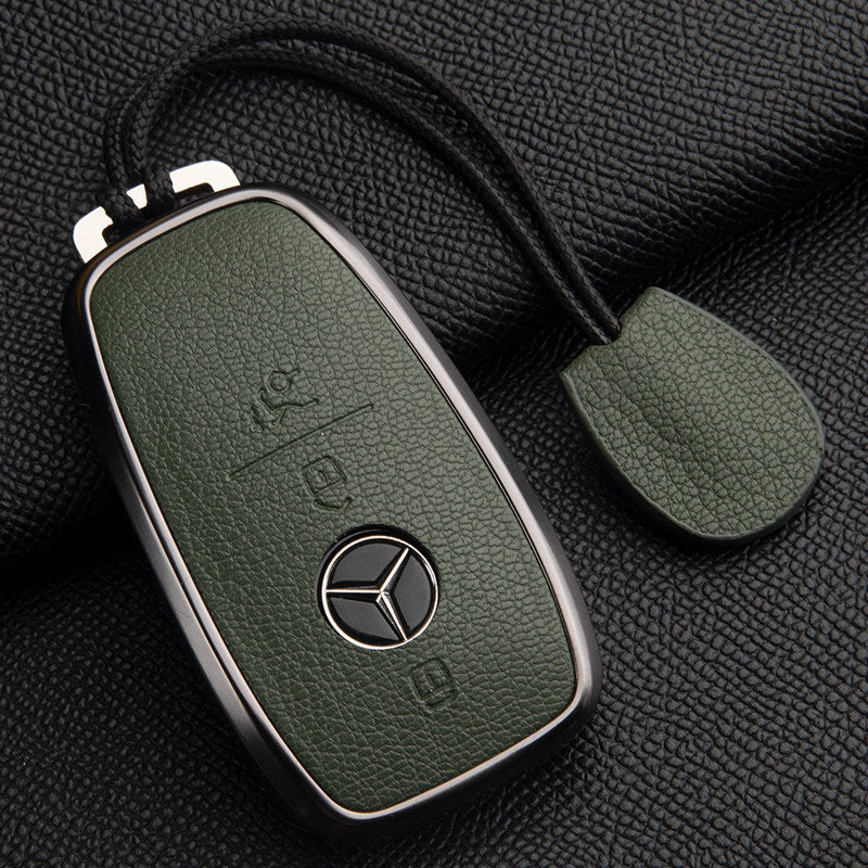 Premium Genuine Leather Mercedes-Benz Key Case – Soft French Goatskin for GLE, GLS, CLS, S-Class and E-Class