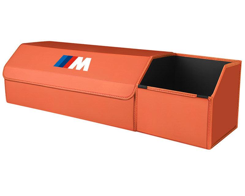Vitality orange leather BMW M trunk storage box - large size with extended open basket