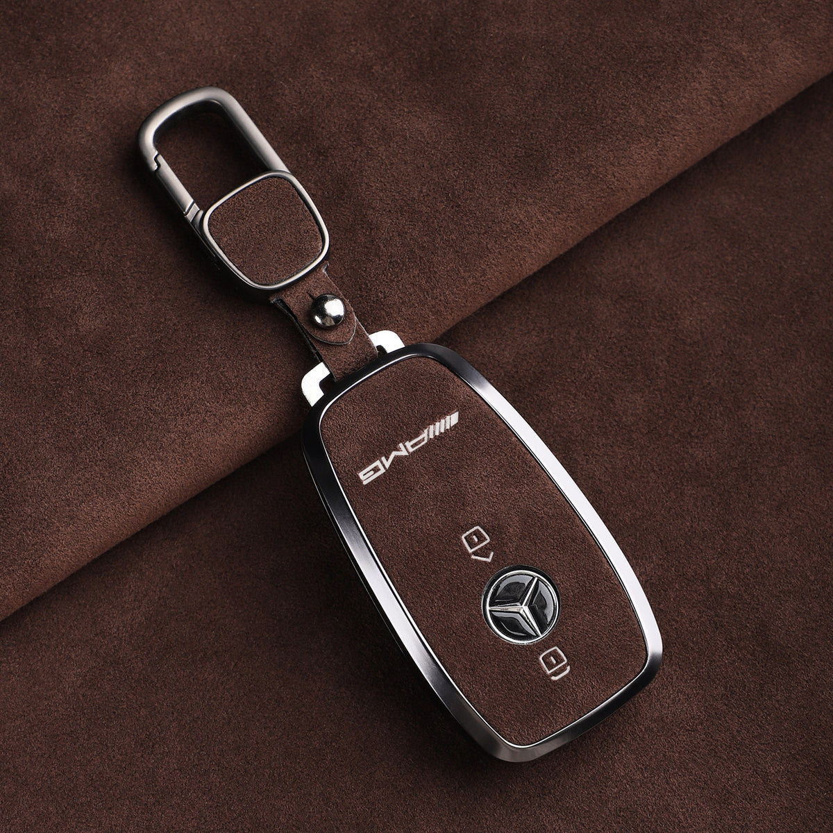 Premium Genuine Alcantara Mercedes-AMG Key Case – Imported Italian Suede with Alloy Frame for G63, G500, G350 and A35L