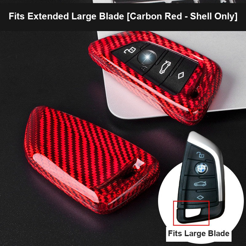 BMW Real Carbon Fiber Blade Key Fob Case - Luxury Protective Cover
