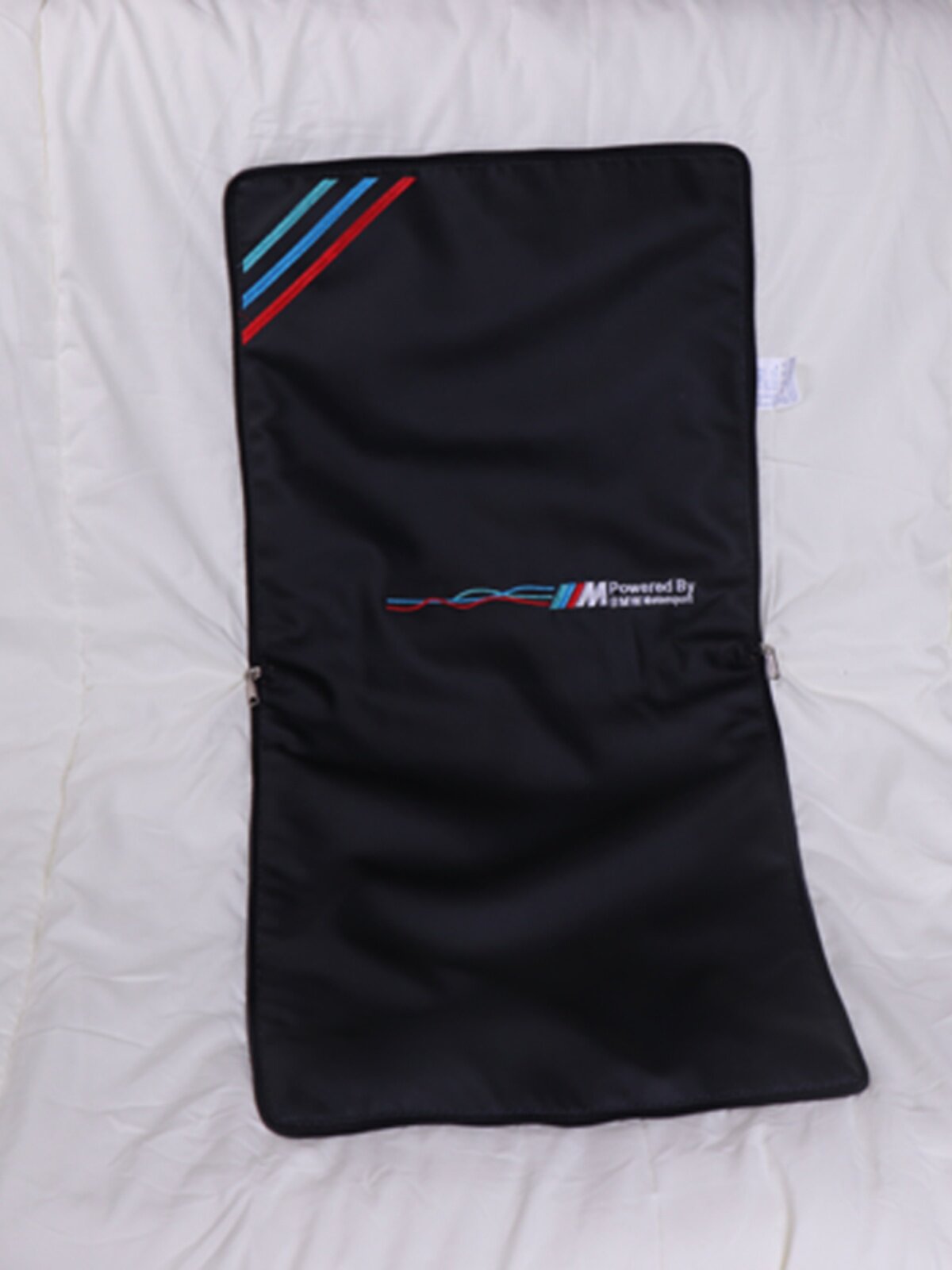 BMW M Motorsport Leather Lumbar Cushion - Folds into Blanket