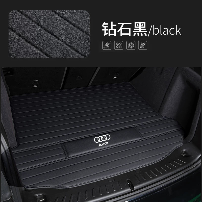 For Audi Q3 Q4 Q5L Q7 Q8 Leather Backup Mat A3 A4 A5L A6 A7 Car Trunk Mat