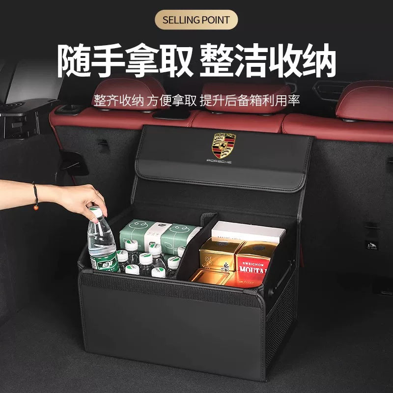 Specially designed for Porsche Cayenne storage boxes, Macan Panamera 718 Taycan car trunk storage box