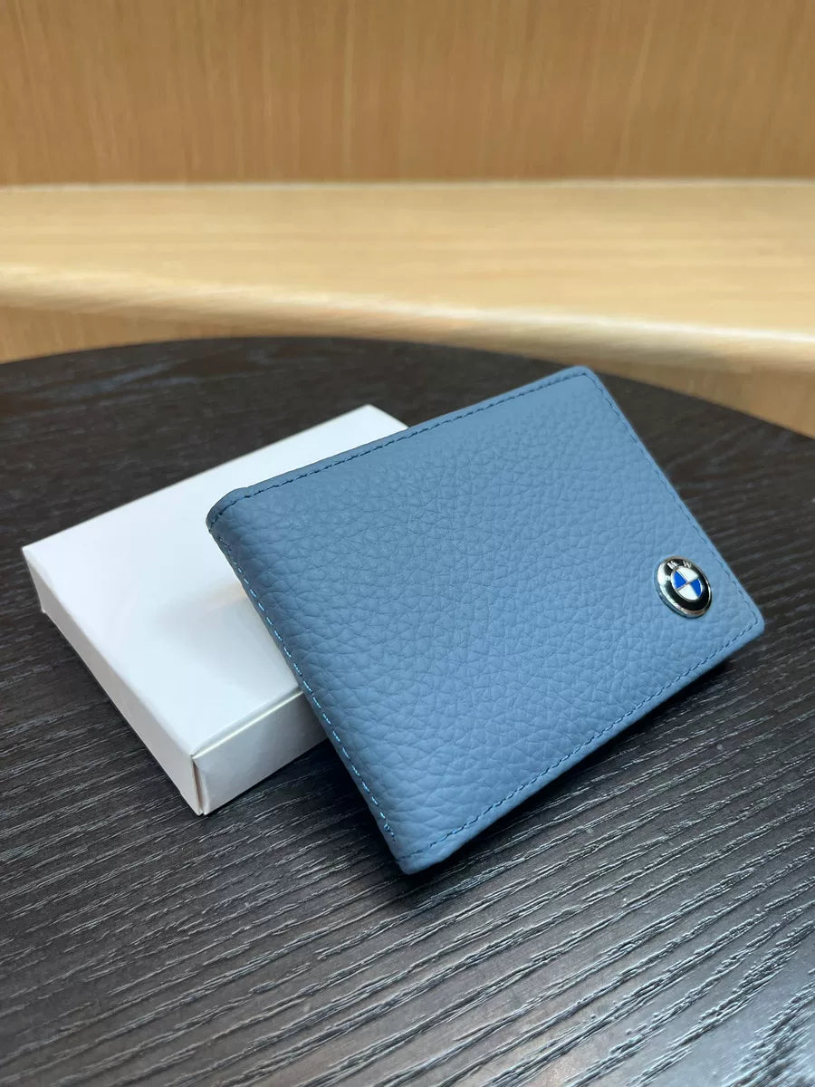 Blue BMW roundel license wallet with gift box