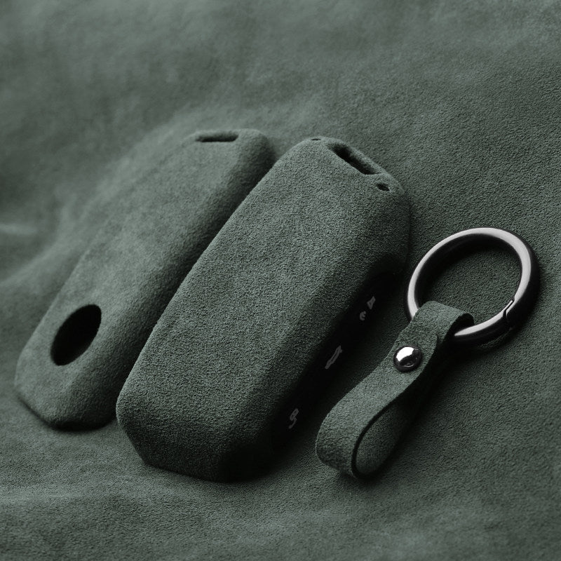 Premium Genuine Alcantara BMW Key Case – Italian Suede Cover for 7 Series, i5, X1, X3, X7 and XM