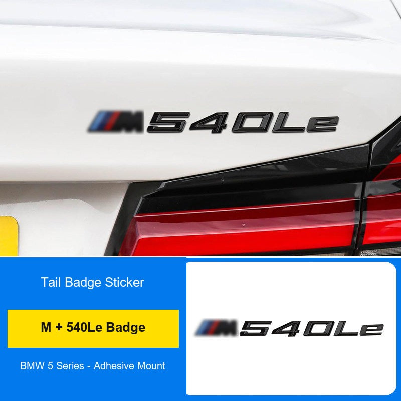 BMW M badge + 540Le rear badge combo installed on trunk