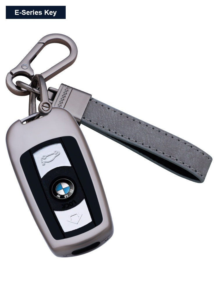 BMW E-Series key case with metal keychain clasp