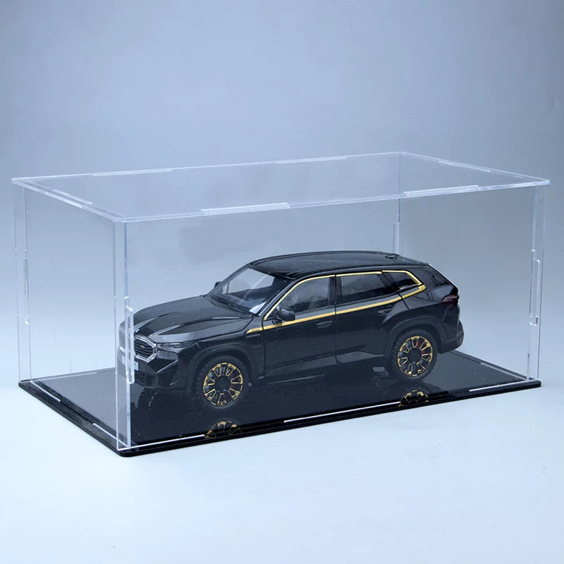 Black 1:24 BMW XM diecast model – Clear Display Case