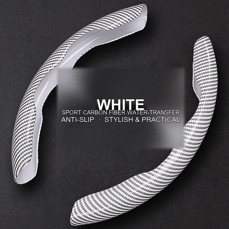 White sport carbon fiber steering wheel cover for BMW