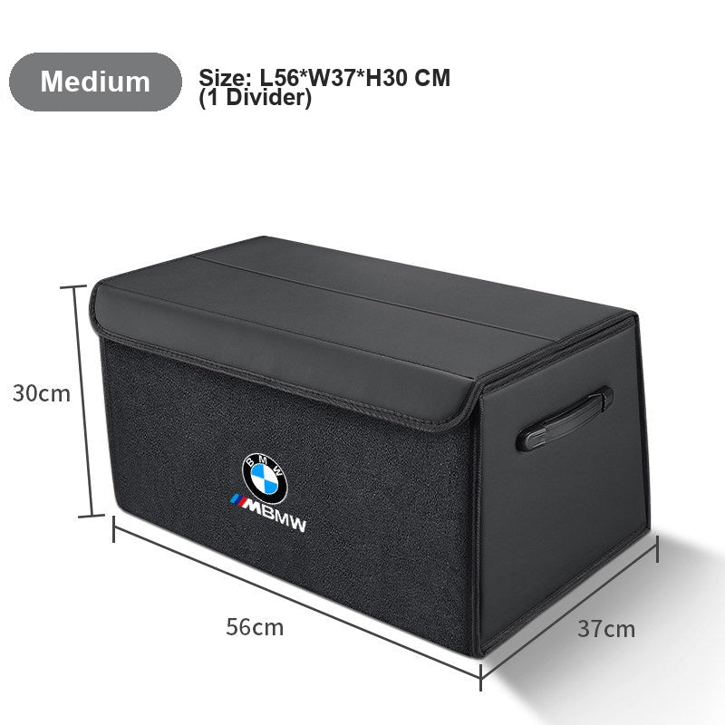 BMW car trunk storage box - BMW Storage Box Dual Color Block Quiet Black Medium (Length 56*Width 37*Height 30)
