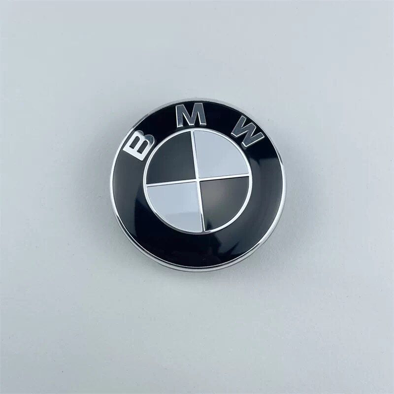 BMW wheel center cap, black and white style