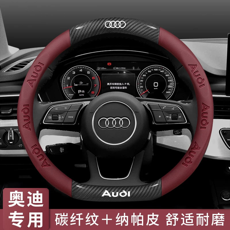 Audi steering wheel covers for A4L, A6L, A3, Q2L, Q3, Q5L, Q7, A5L, and A7 are dedicated ultra-thin car handlebars