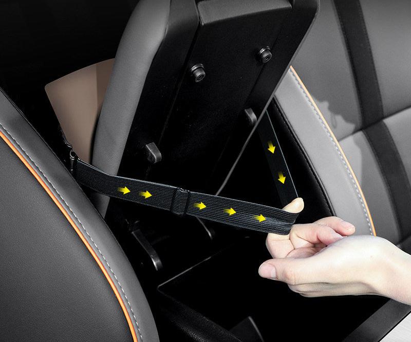 Elastic adjustable strap for secure mounting of the BMW tissue holder
