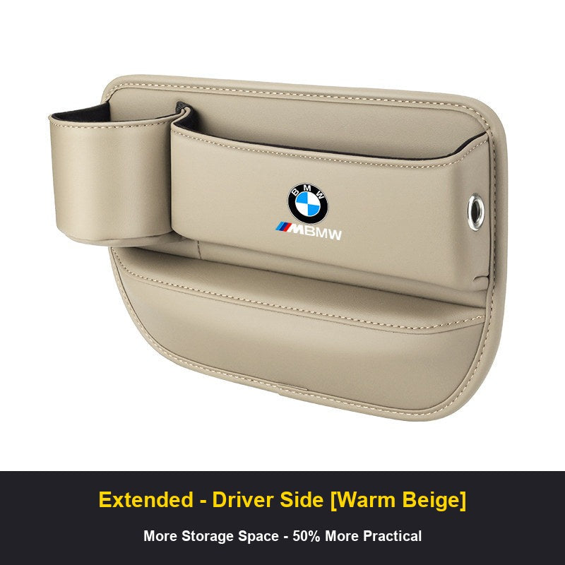 BMW seat gap organizer Extended Driver Side Warm Beige