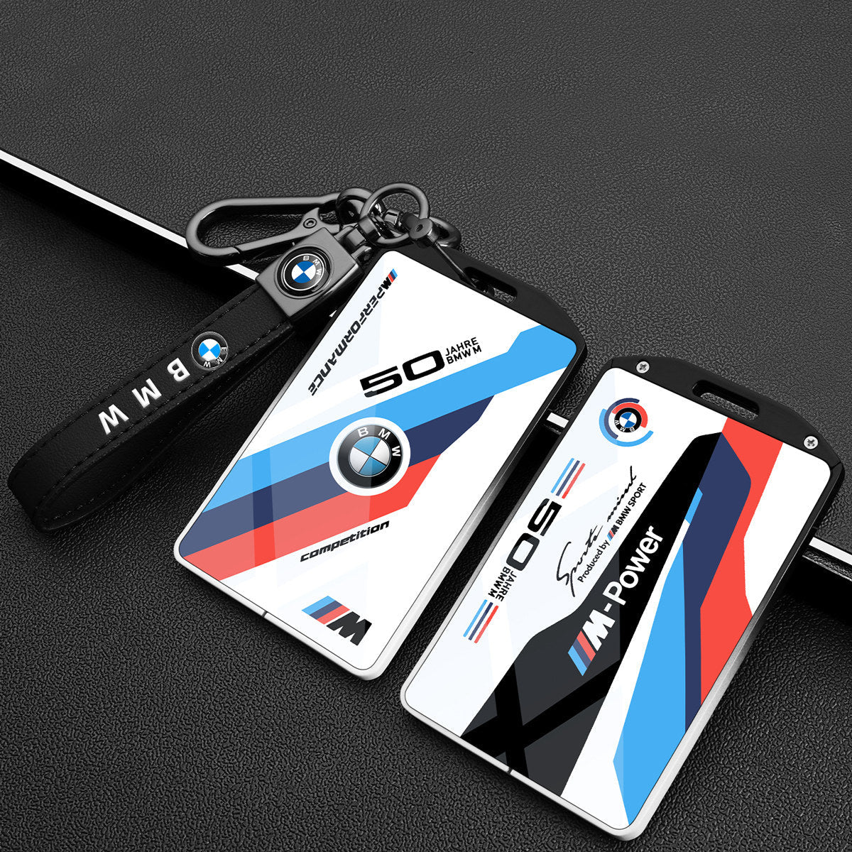 غطاء بطاقة مفتاح BMW - حامل بطاقة معدني بطراز السباق