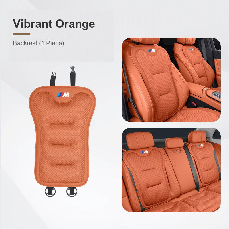 BMW ice silk seat cushion, Vibrant Orange, Backrest (1 Piece)