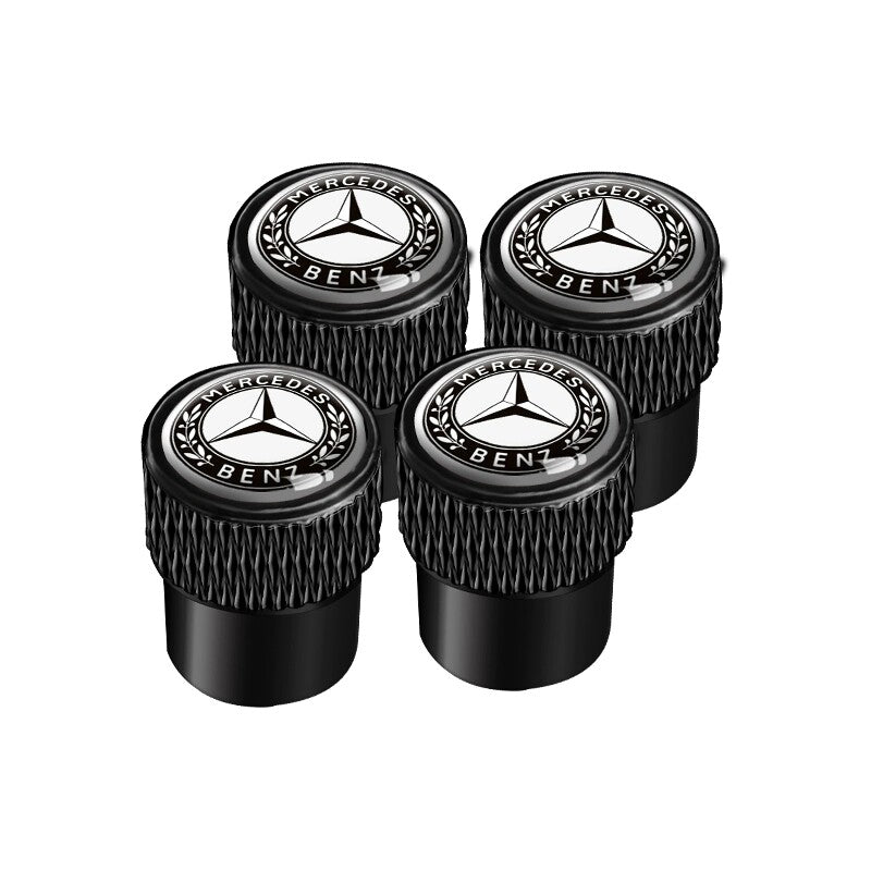 Black Mercedes-Benz valve caps, standard version