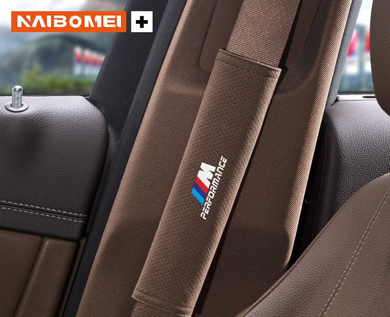 BMW M Performance seat belt shoulder pad, mocha brown, single, 23cm