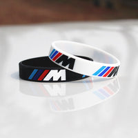 BMW M silikone armbåndssæt til par - Sæt med 2 (1 sort + 1 hvid)