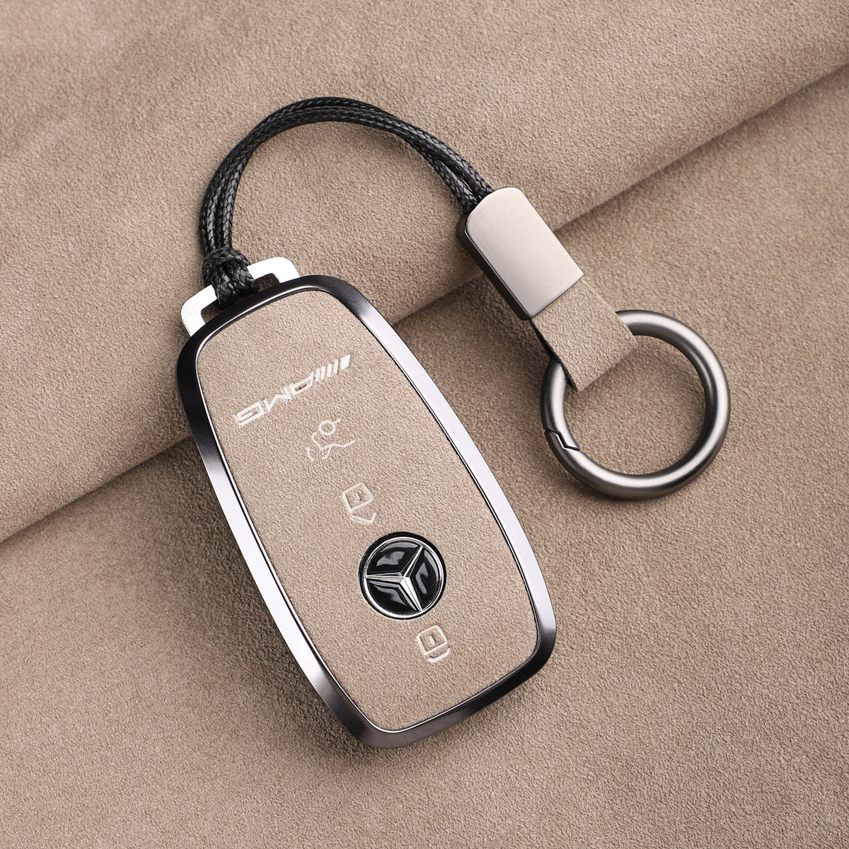 Premium Genuine Alcantara Mercedes-AMG Key Case – Imported Italian Suede with Alloy Frame for G63, G500, G350 and A35L