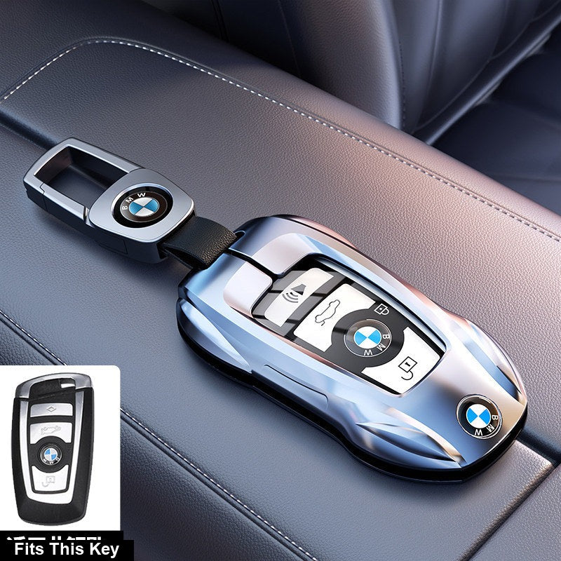 BMW key fob case - Style A Night Silver [with BMW ND leather buckle]