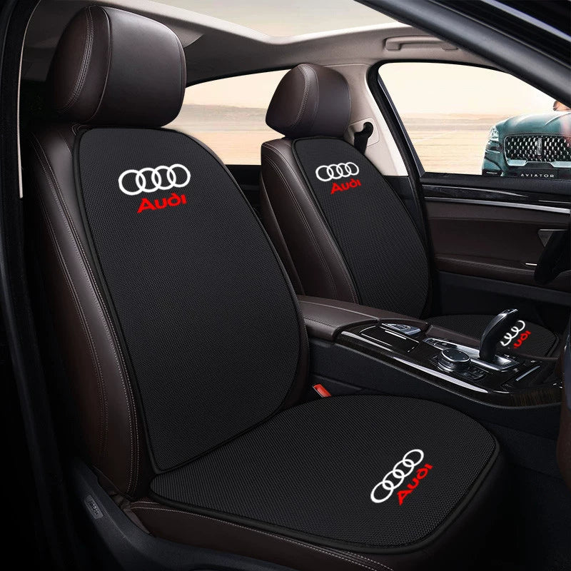Audi breathable linen front cushions and backrests 4-piece set in Midnight Black