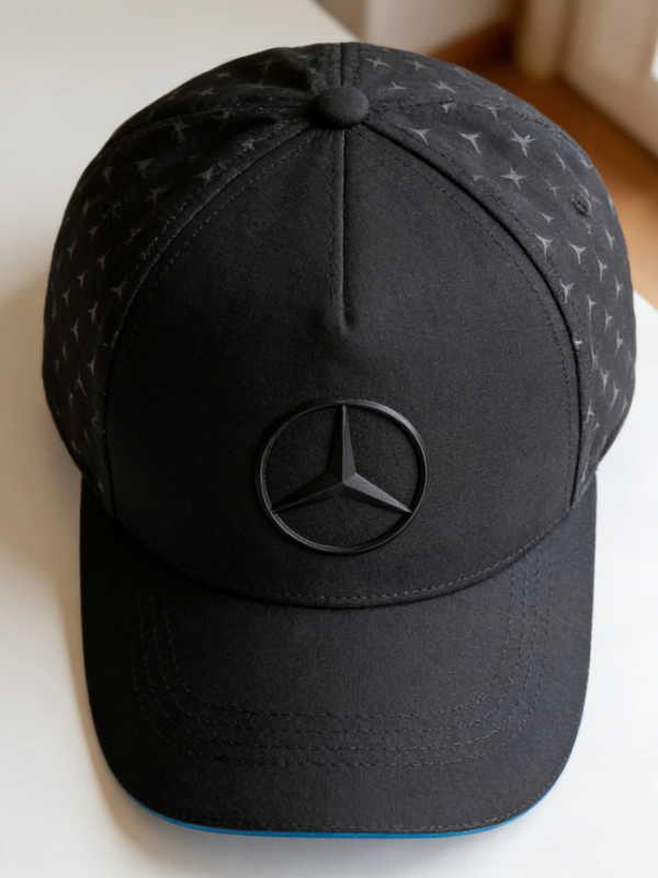 Mercedes-Benz Star Logo Baseball Cap Men's and Women's Breathable Sun Cap Outdoor Sports Black Peaked Cap