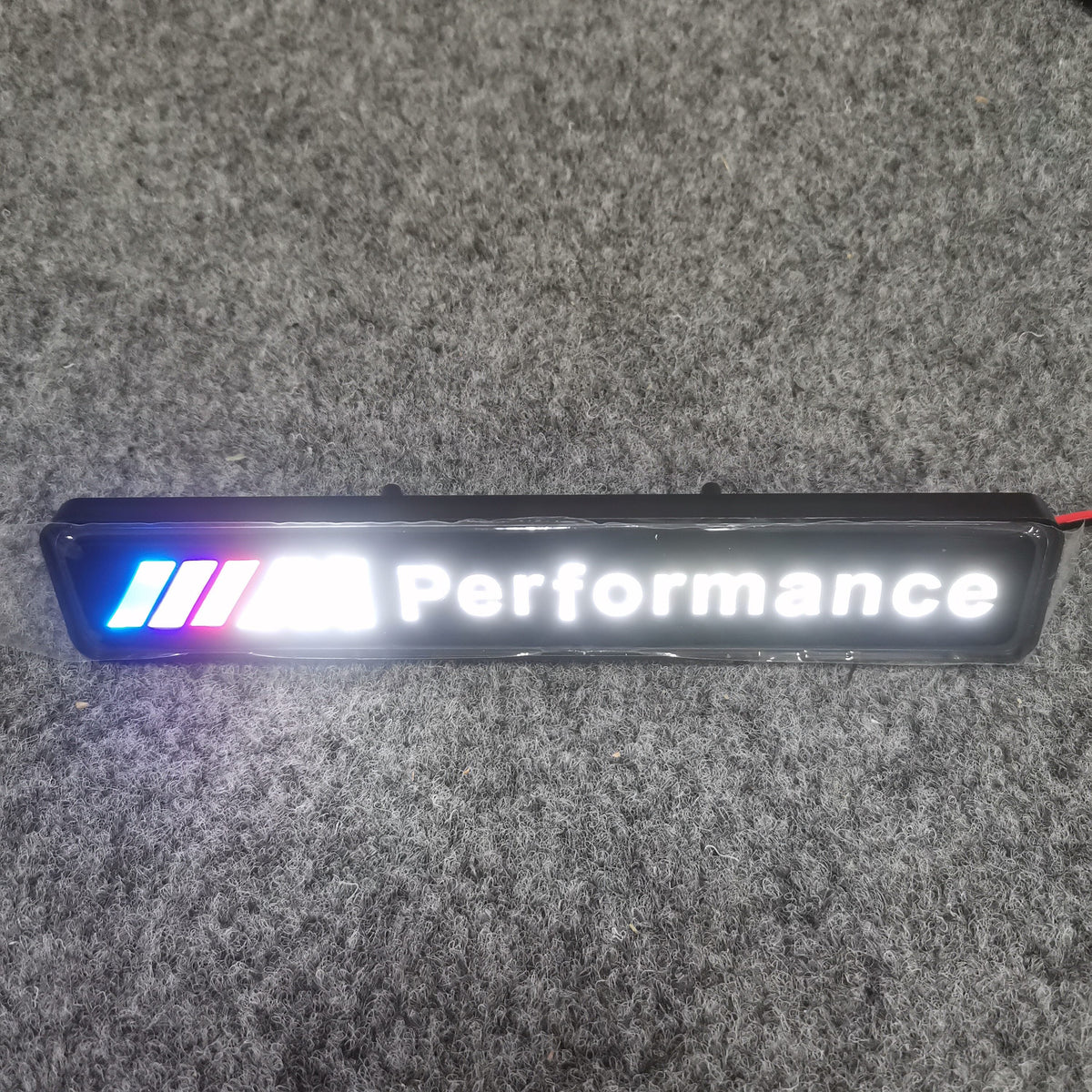 M Performance LED grille badge bar illuminated white