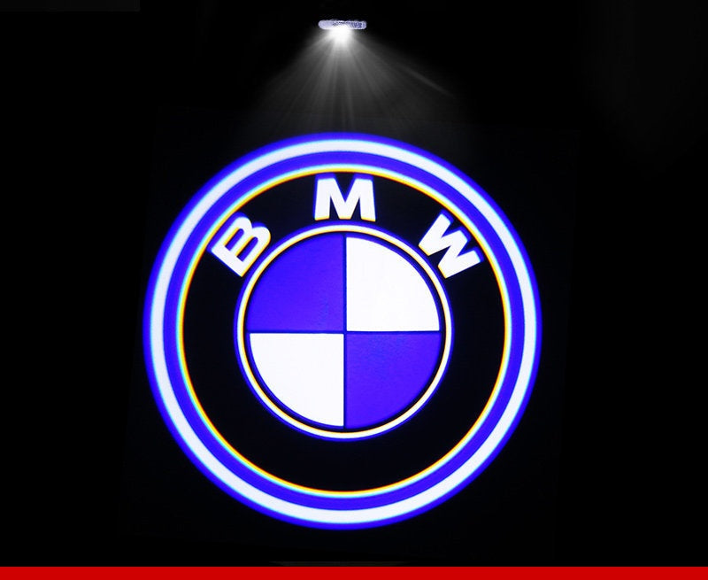BMW roundel logo projected from door welcome light