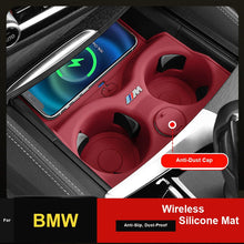 Posavasos con carga inalámbrica para consola central BMW - Funda protectora de silicona