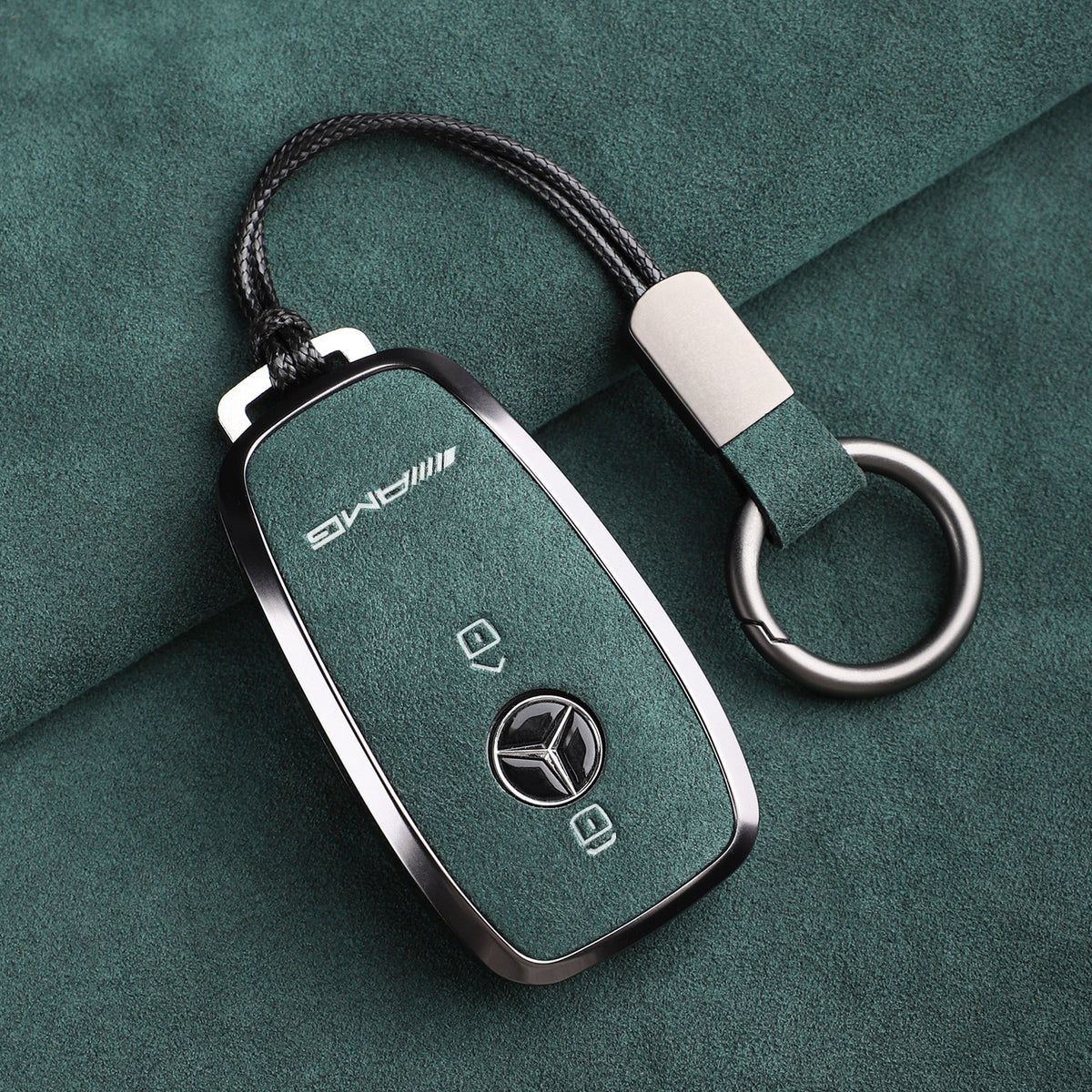 Premium Genuine Alcantara Mercedes-AMG Key Case – Imported Italian Suede with Alloy Frame for G63, G500, G350 and A35L