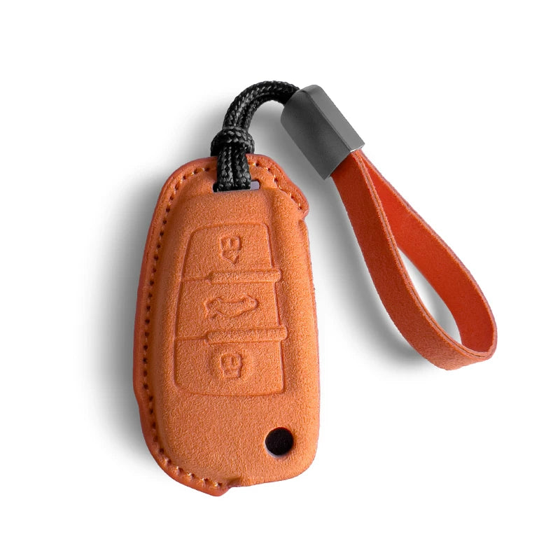 Audi Sport Suede Key Case – 3D Full-Wrap Stitched Cover in Four Signature Colours
