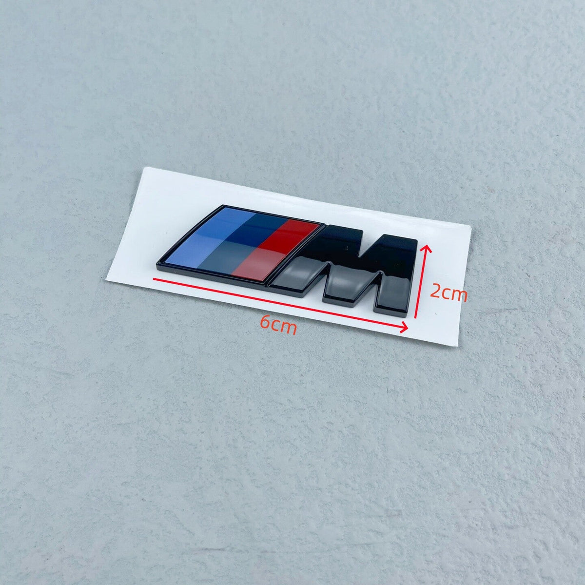 New 5-Series style BMW M badge in Glossy Black with size 6 by 2cm