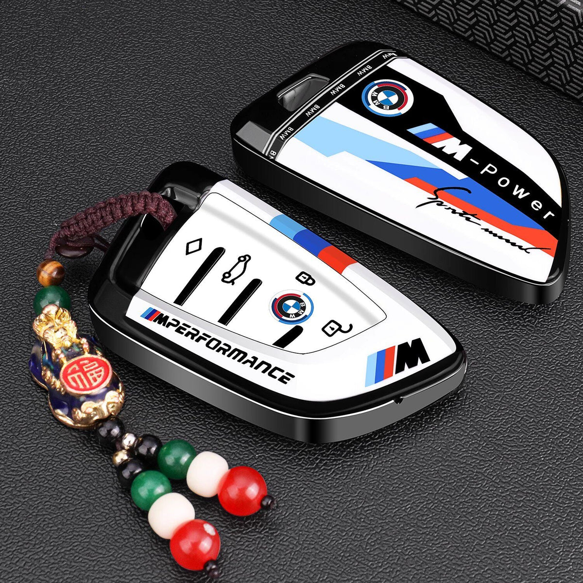 BMW Mineral White painted key case cover with shell only for 3 5 Series X1 X3 X5 i3 smart key