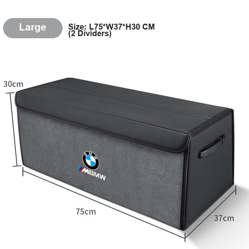 BMW car trunk storage box - BMW Storage Box Two-Tone Starry Gray Large (Length 75 * Width 37 * Height 30)