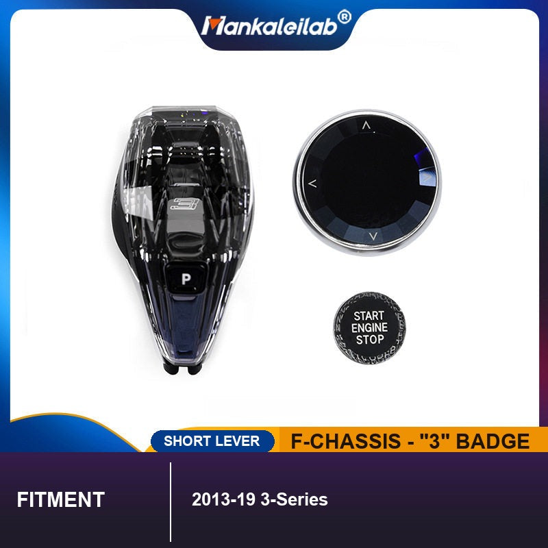 BMW F-Chassis Crystal Gear Knob Set - 3-Series Badge (2013-2019)