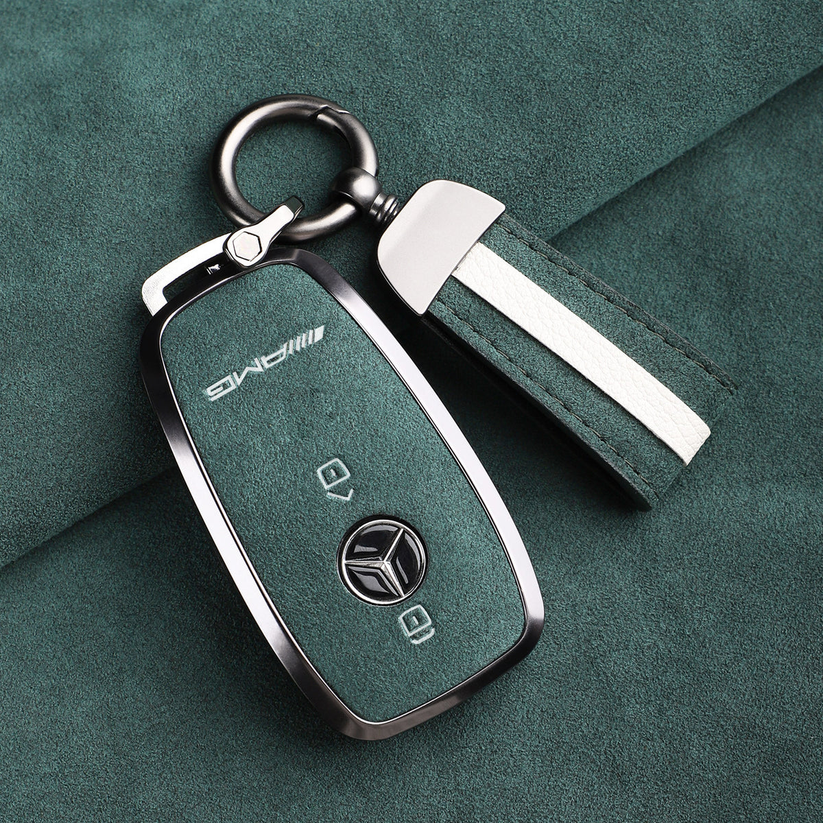 Premium Genuine Alcantara Mercedes-AMG Key Case – Imported Italian Suede with Alloy Frame for G63, G500, G350 and A35L