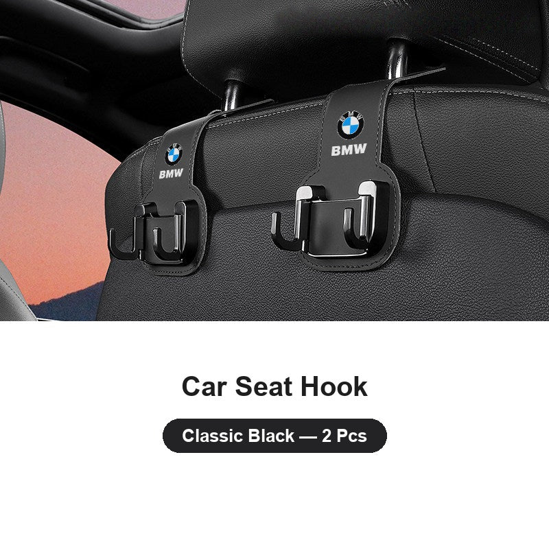 BMW seat back hook in Classic Black, set of 2