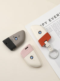 BMW tofarvet lædernøgleetui - Håndsyet cover