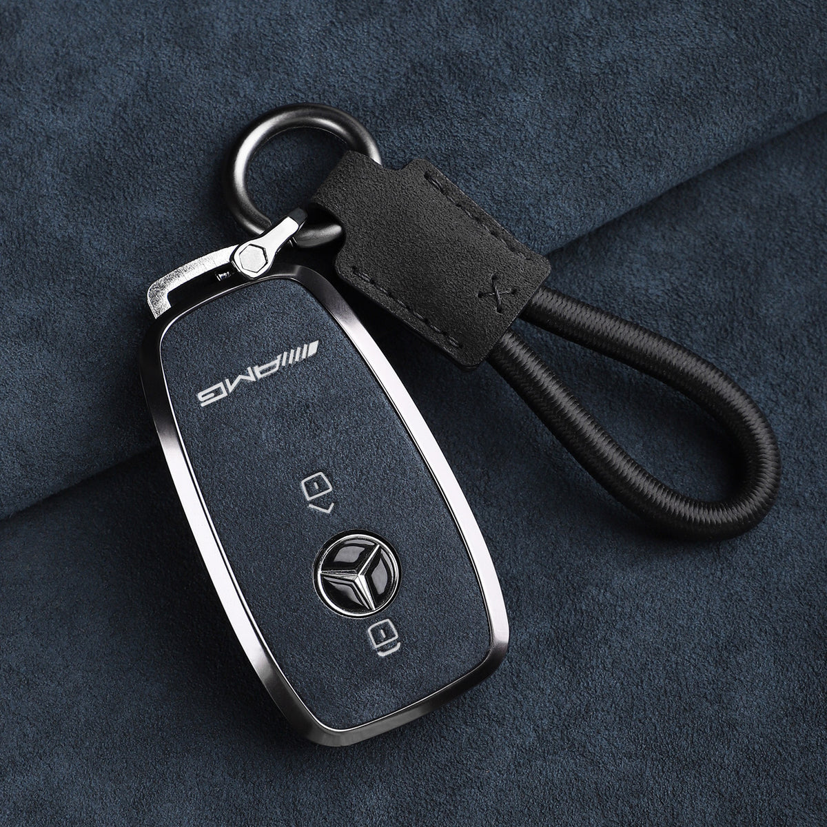 Premium Genuine Alcantara Mercedes-AMG Key Case – Imported Italian Suede with Alloy Frame for G63, G500, G350 and A35L