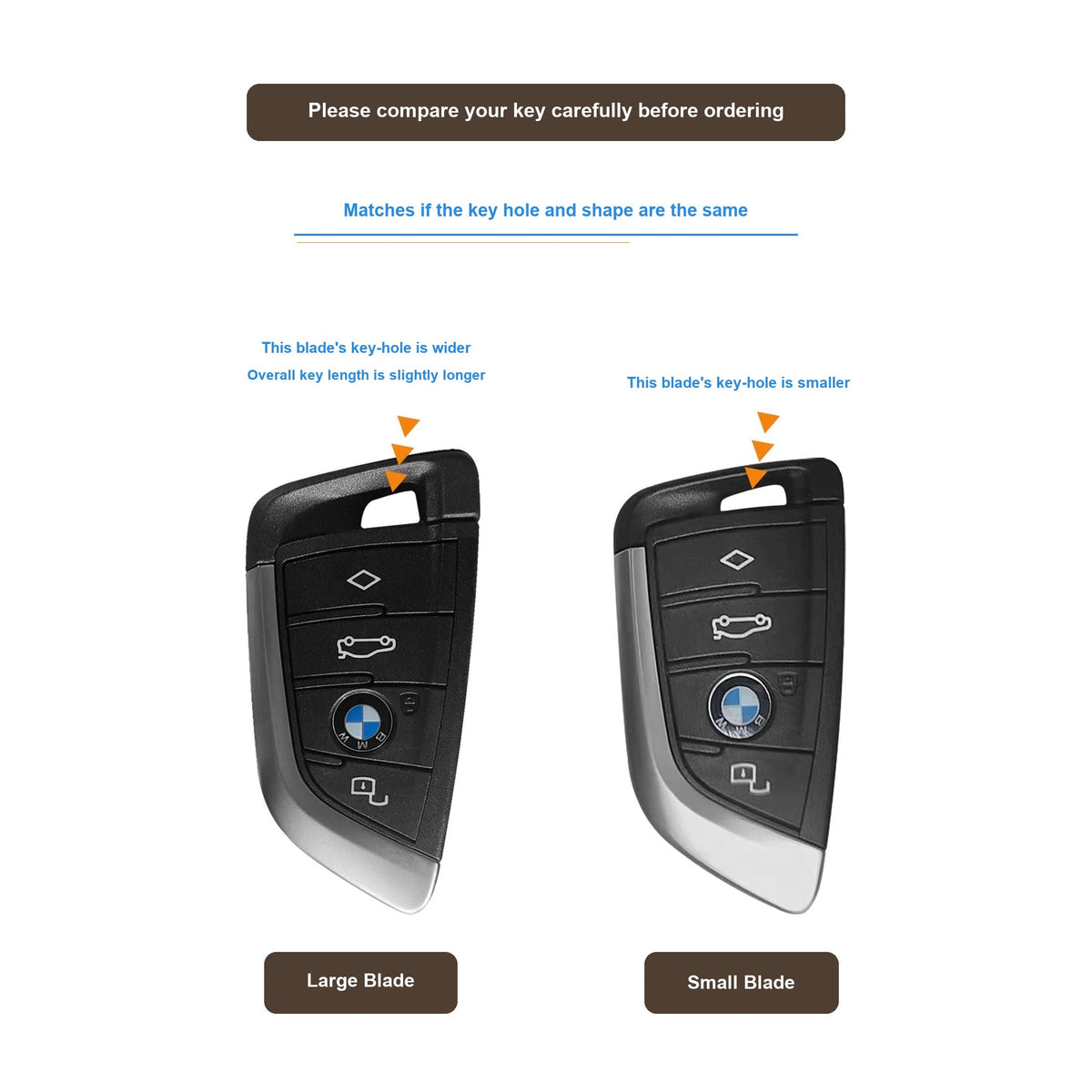 BMW Real Carbon Fiber Blade Key Fob Case - Luxury Protective Cover