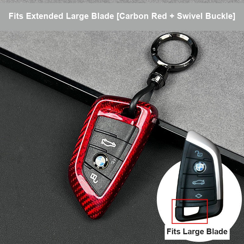 BMW Real Carbon Fiber Blade Key Fob Case - Luxury Protective Cover