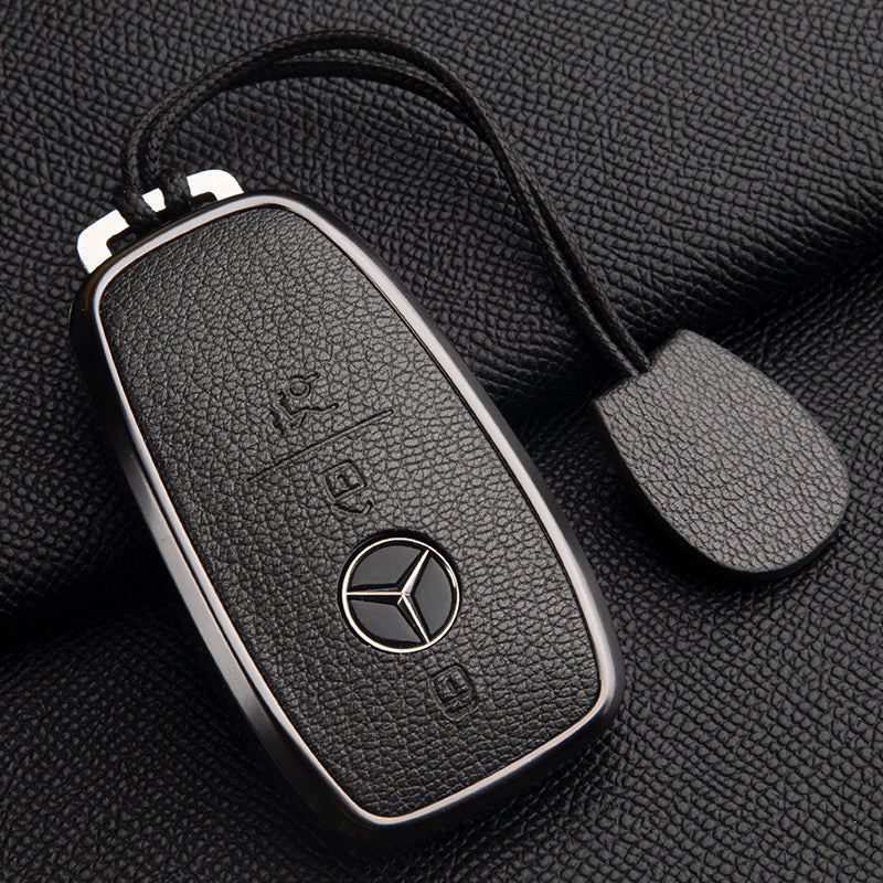 Premium Genuine Leather Mercedes-Benz Key Case – Soft French Goatskin for GLE, GLS, CLS, S-Class and E-Class