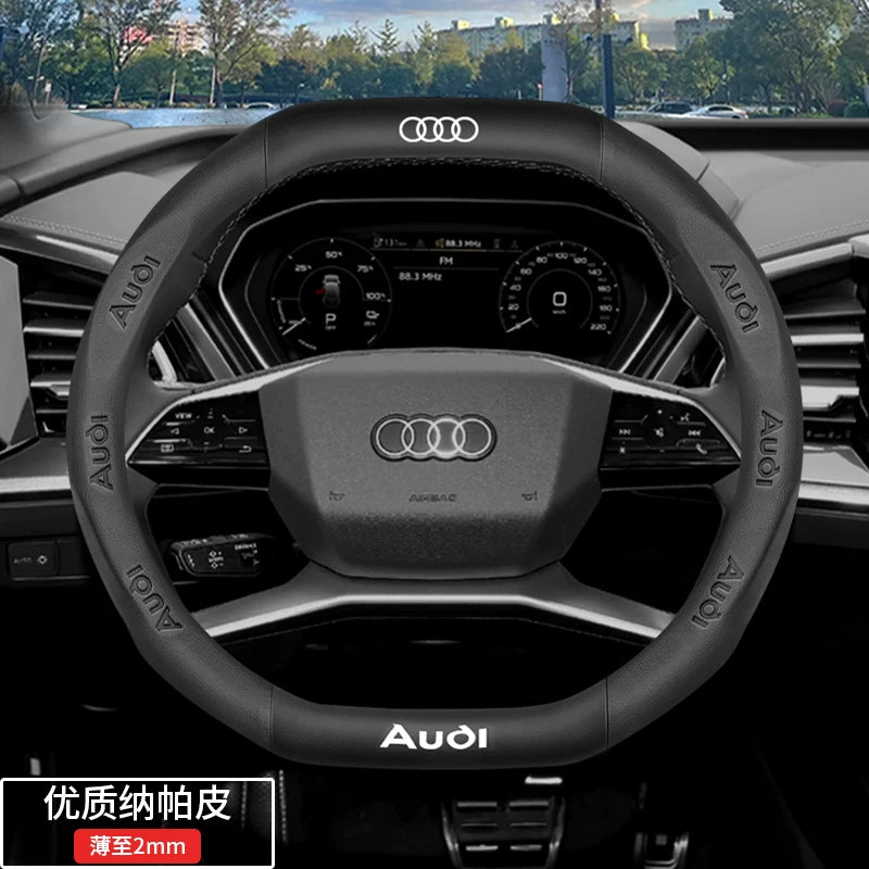 Audi steering wheel covers for A4L, A6L, A3, Q2L, Q3, Q5L, Q7, A5L, and A7 are dedicated ultra-thin car handlebars