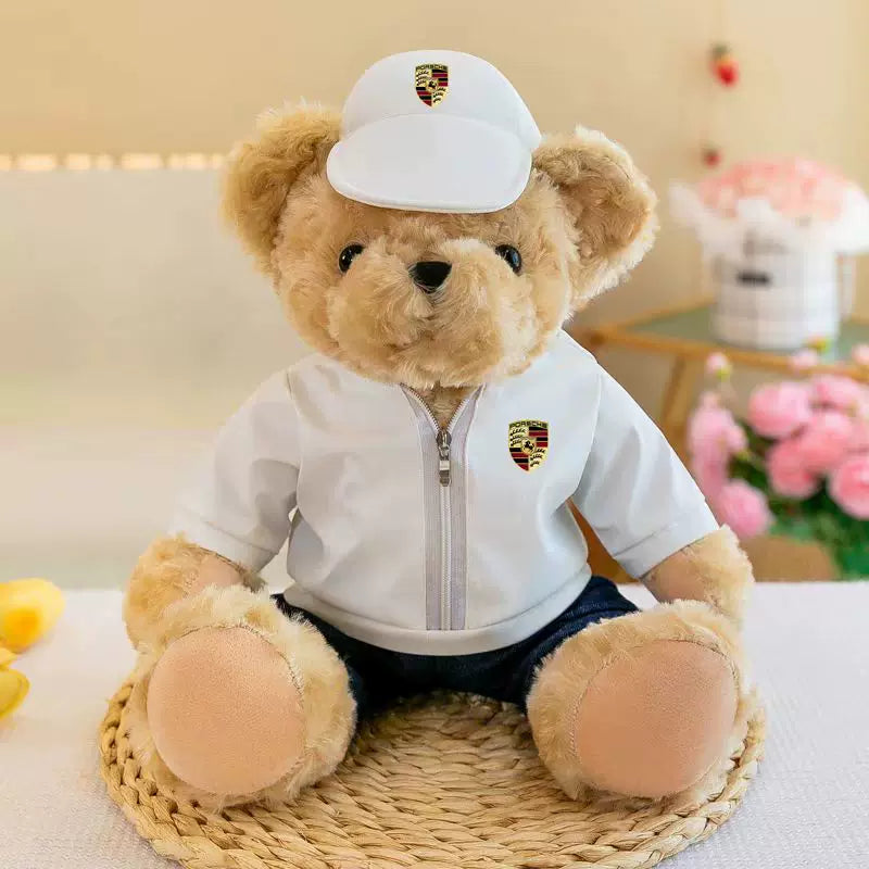 Car Emblem Teddy Bear – Porsche crest cap and jacket